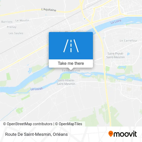 Route De Saint-Mesmin map