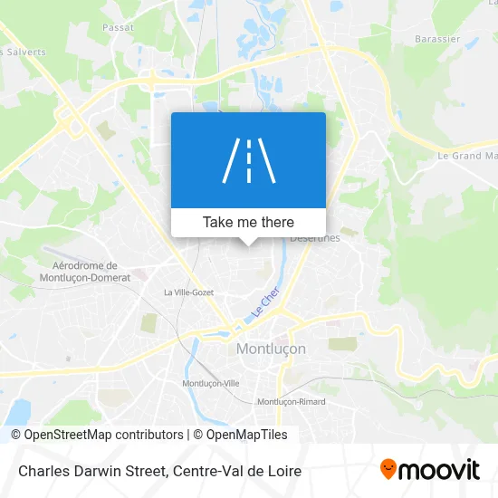 Rue Charles Darwin map