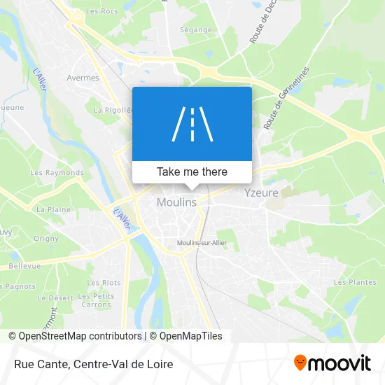 Rue Cante map