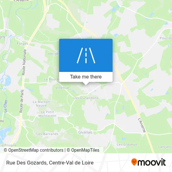 Rue Des Gozards map