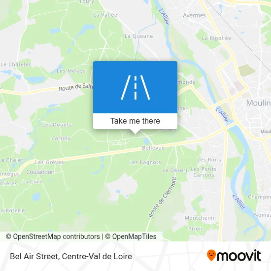Rue Bel Air map