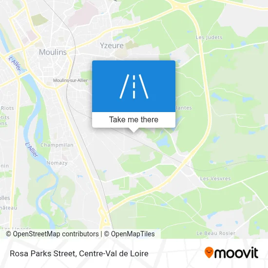 Rue Rosa Parks map