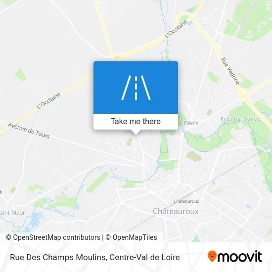 Rue Des Champs Moulins map