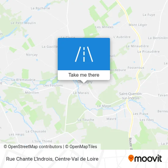 Rue Chante L'Indrois map
