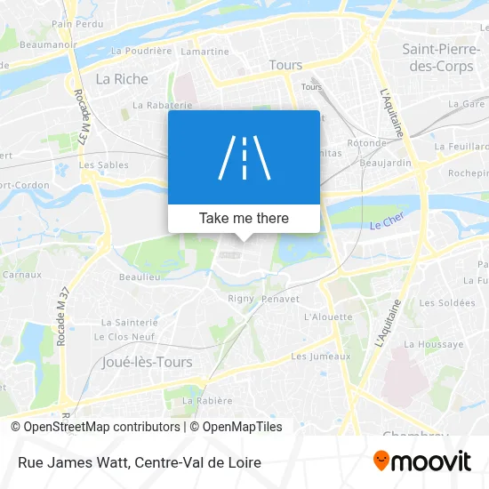 Rue James Watt map