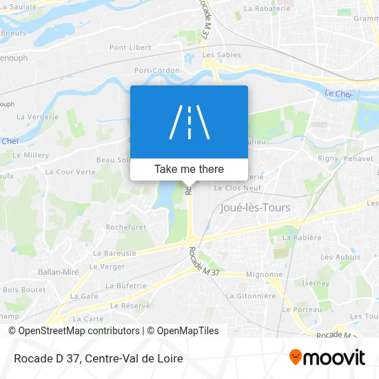 Rocade D 37 map
