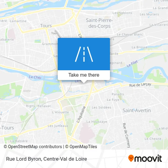 Rue Lord Byron map