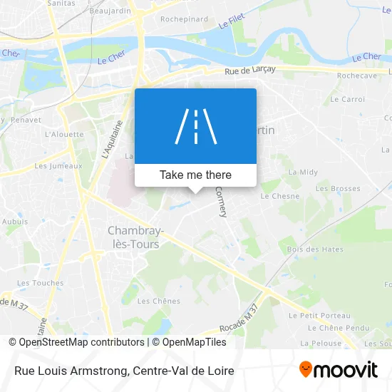 Rue Louis Armstrong map