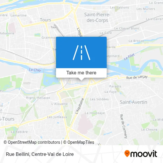 Rue Bellini map