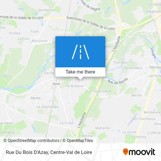 Rue Du Bois D'Azay map