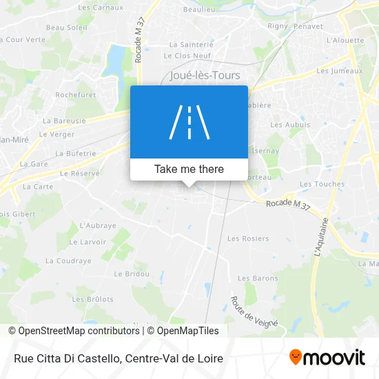 Rue Citta Di Castello map
