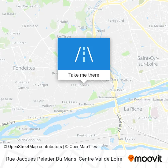 Rue Jacques Peletier Du Mans map