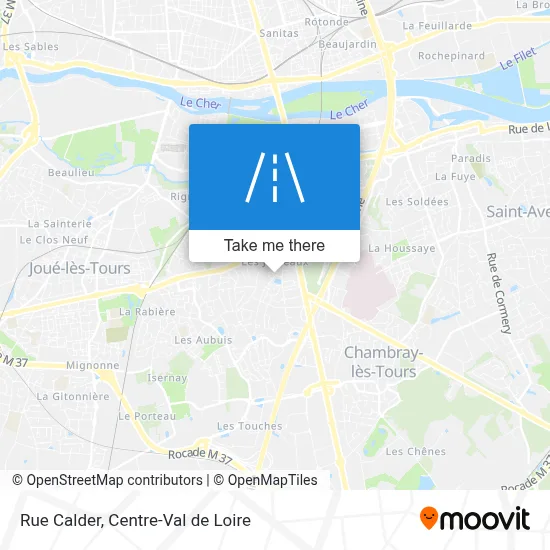 Rue Calder map