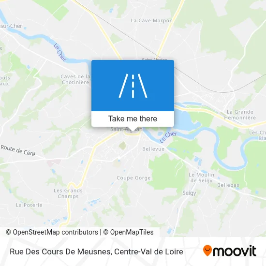 Rue Des Cours De Meusnes map