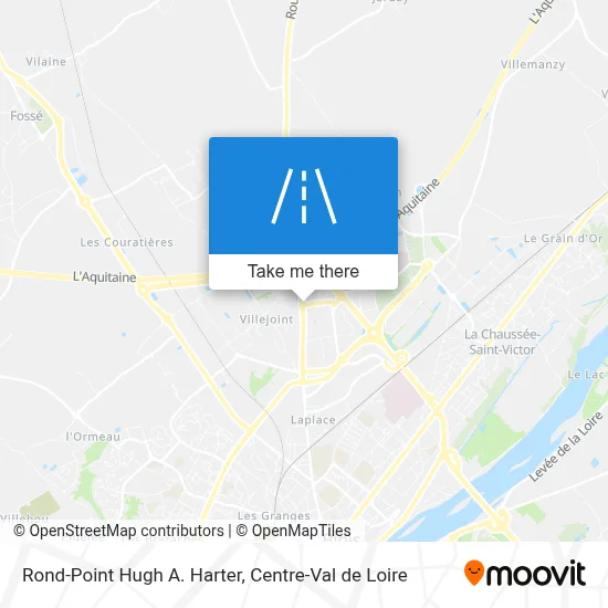 Rond-Point Hugh A. Harter map