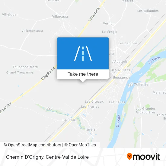 Chemin D'Origny map