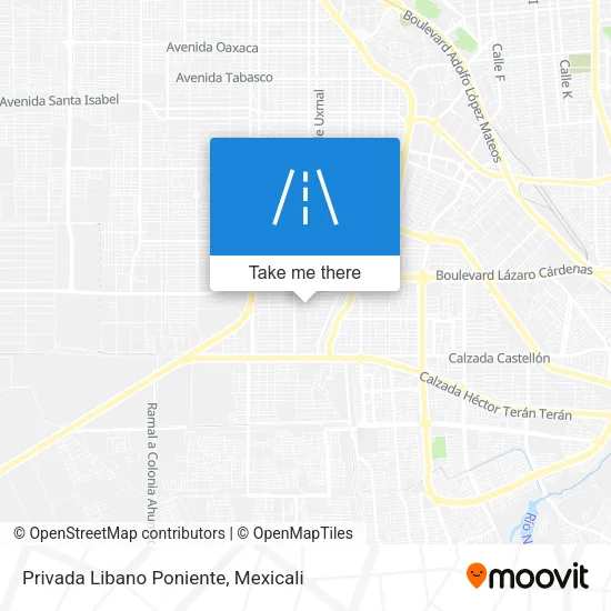 Mapa de Privada Libano Poniente