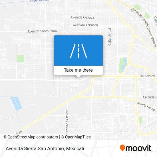 Avenida Sierra San Antonio map