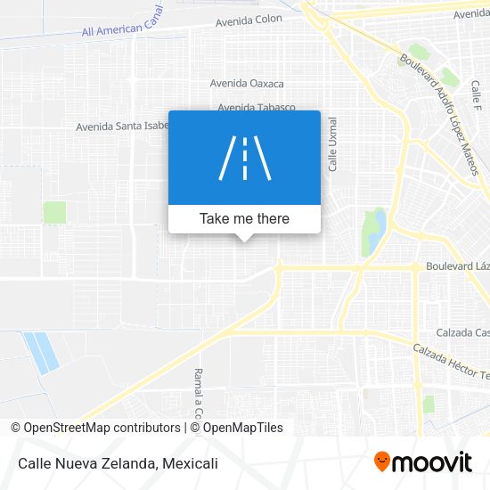 Mapa de Calle Nueva Zelanda