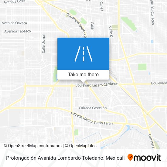 Mapa de Prolongación Avenida Lombardo Toledano