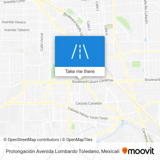 Mapa de Prolongación Avenida Lombardo Toledano