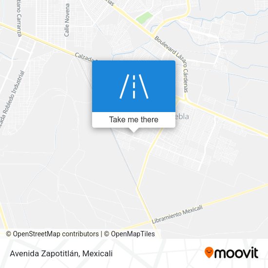 Avenida Zapotitlán map