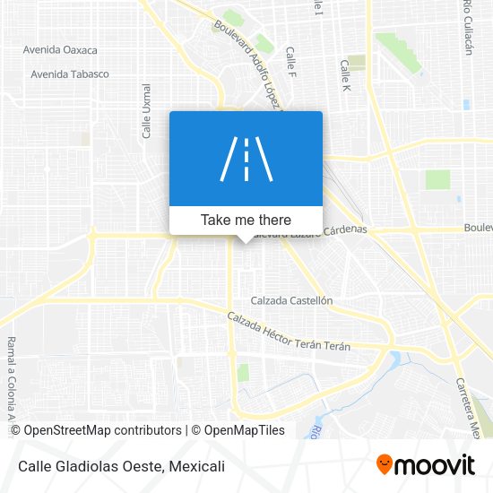 Calle Gladiolas Oeste map