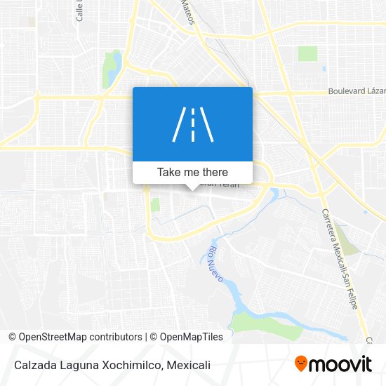 Calzada Laguna Xochimilco map