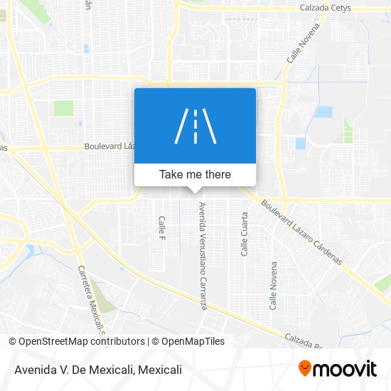 Avenida V. De Mexicali map