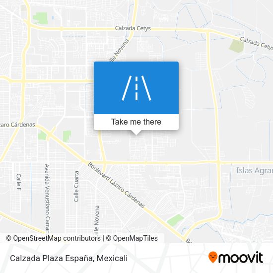 Calzada Plaza España map
