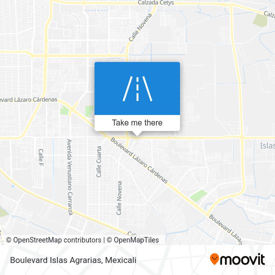 Boulevard Islas Agrarias map