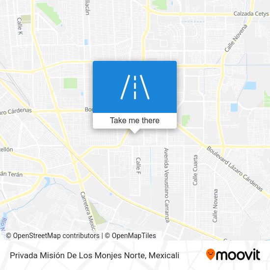 Privada Misión De Los Monjes Norte map