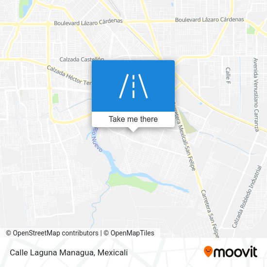 Mapa de Calle Laguna Managua