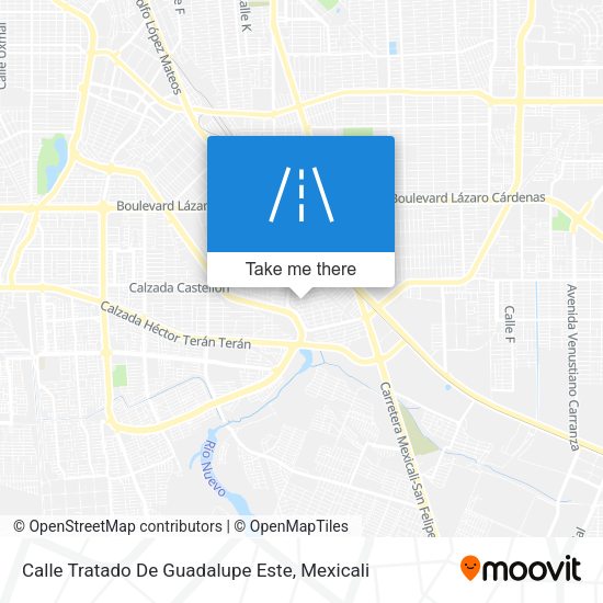 Mapa de Calle Tratado De Guadalupe Este