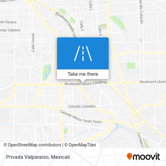 Privada Valparaíso map
