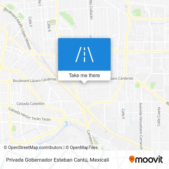 Mapa de Privada Gobernador Esteban Cantú