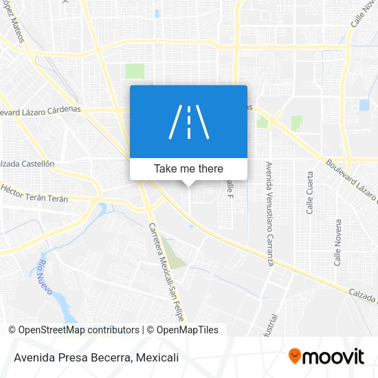 Mapa de Avenida Presa Becerra