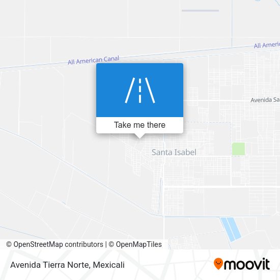 Avenida Tierra Norte map