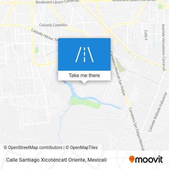Mapa de Calle Santiago Xicoténcatl Oriente