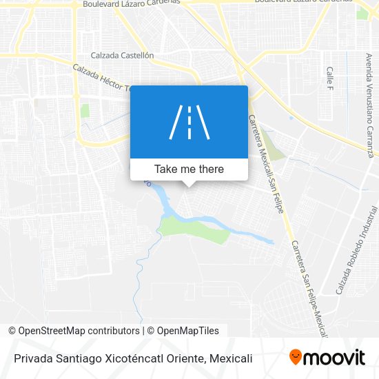 Privada Santiago Xicoténcatl Oriente map