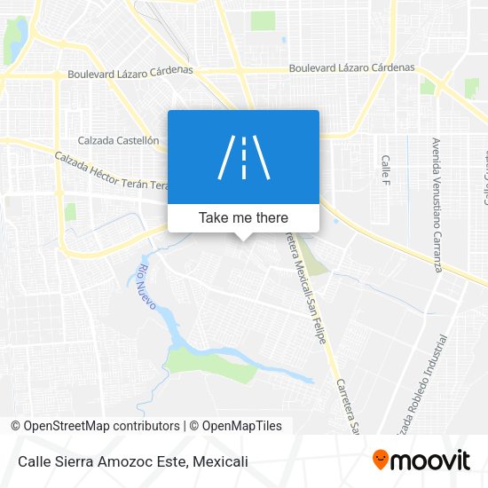 Calle Sierra Amozoc Este map