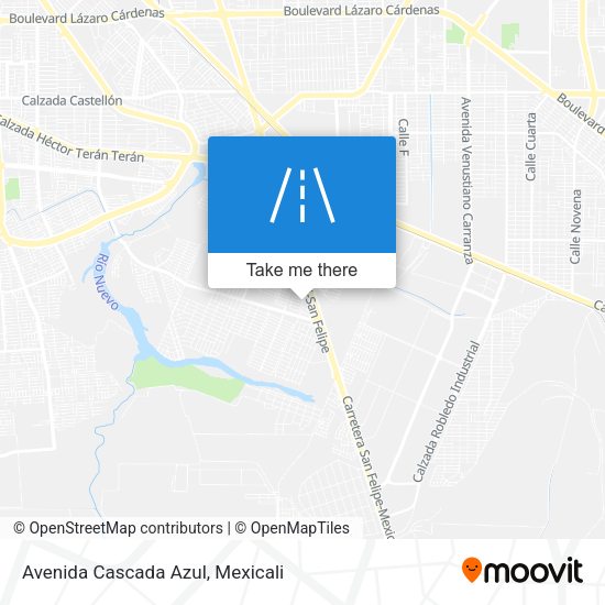 Mapa de Avenida Cascada Azul