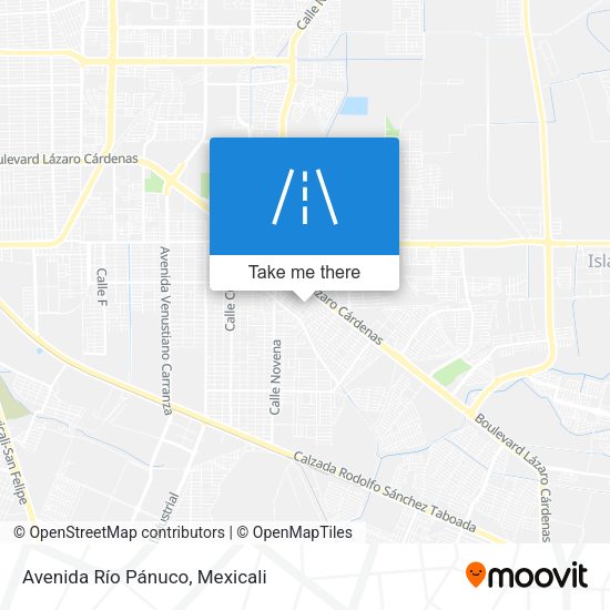 Avenida Río Pánuco map