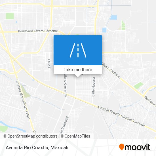 Avenida Río Coaxtla map