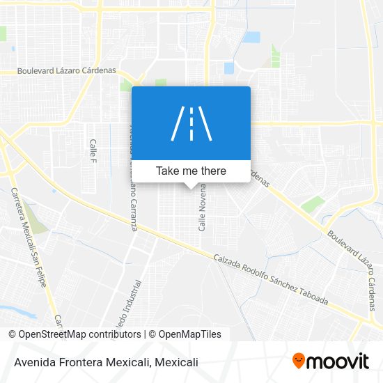 Avenida Frontera Mexicali map