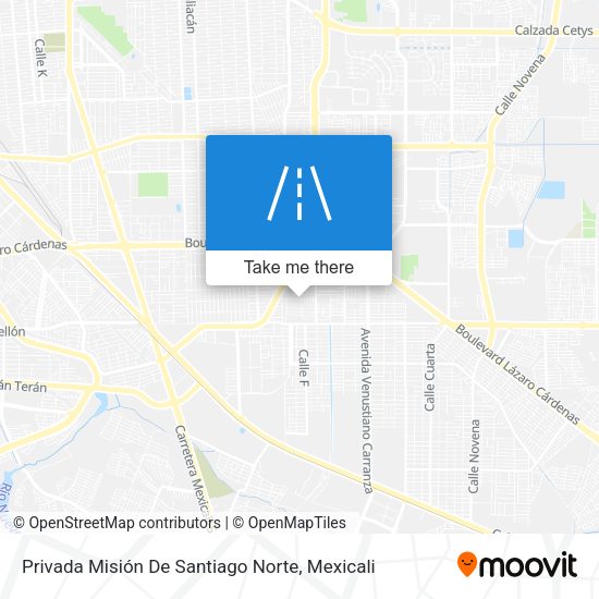 Privada Misión De Santiago Norte map
