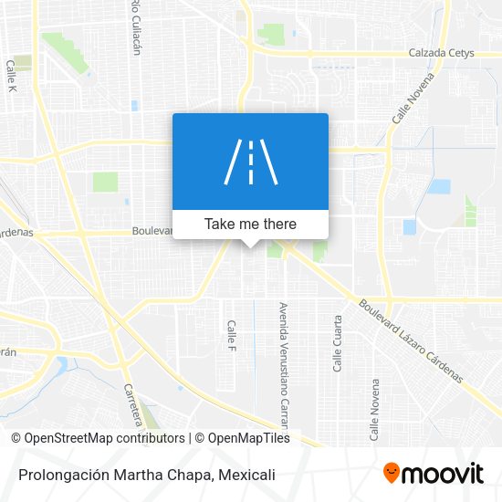 Prolongación Martha Chapa map