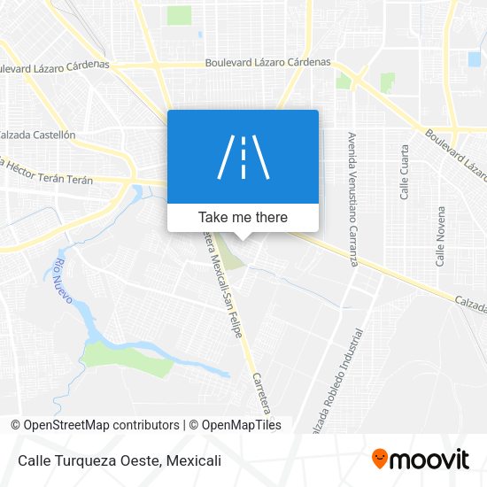 Mapa de Calle Turqueza Oeste