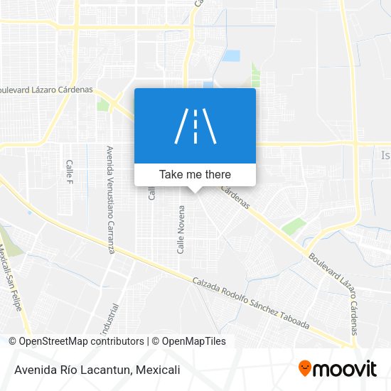 Avenida Río Lacantun map
