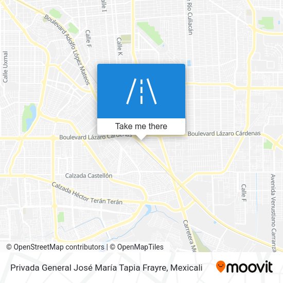 Mapa de Privada General José María Tapia Frayre